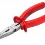 Длинногубцы 160 мм, изогнутые шлифованные, пластмассовые рукоятки Econom, Matrix 17494