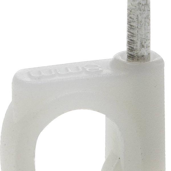 Скоба-держатель круглая СД-К 7 мм, 50 шт, с оцинкованным гвоздем, ЗУБР Профессионал 45111-07