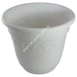 Горшок Колывань 3,7л Д22см мрамор с поддоном