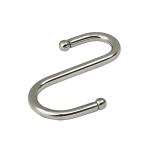 Крючок для рейлинга S-образ. шар. одинарный хром 48152