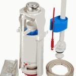 Арматура для бачка, кнопка металлическая, нижний подвод, эконом 1/2 АНИ WC6550M 28145