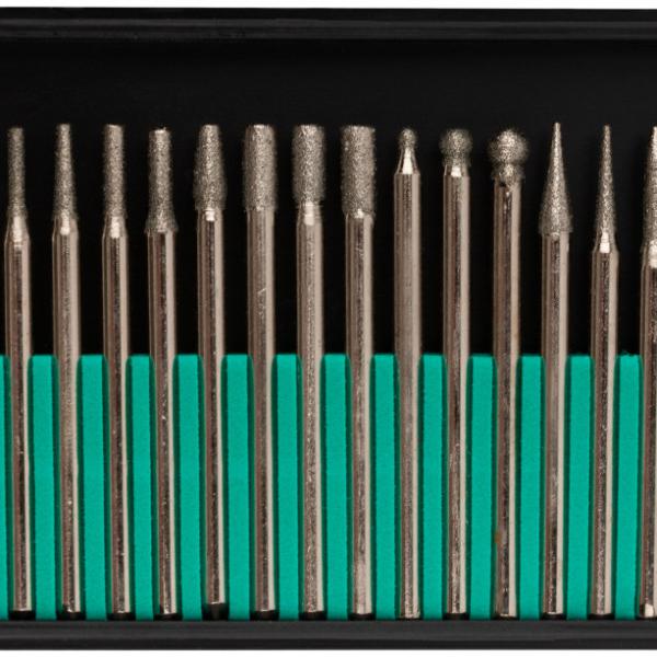 Шарошки,усиленная сталь с алмазным напылением,штифт диам.3 мм. 20 шт 36485